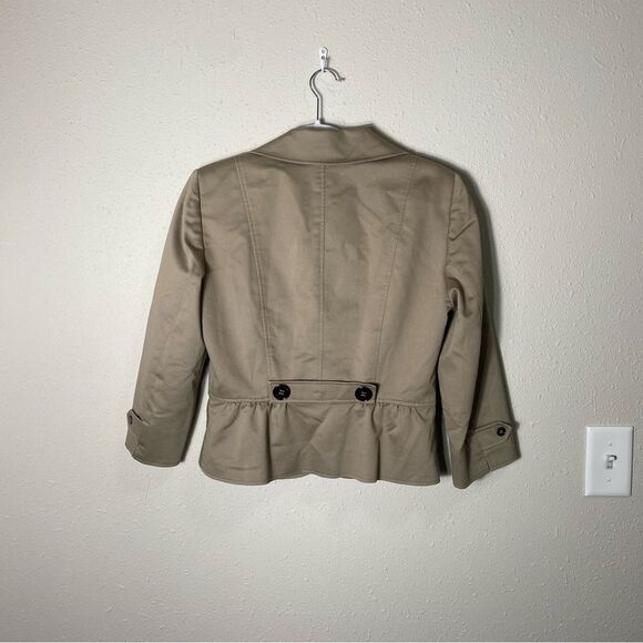Tahari Arthur S. Levine Beige Peplum Career Blazer Coat Women's Size 6 - Picture 10 of 16
